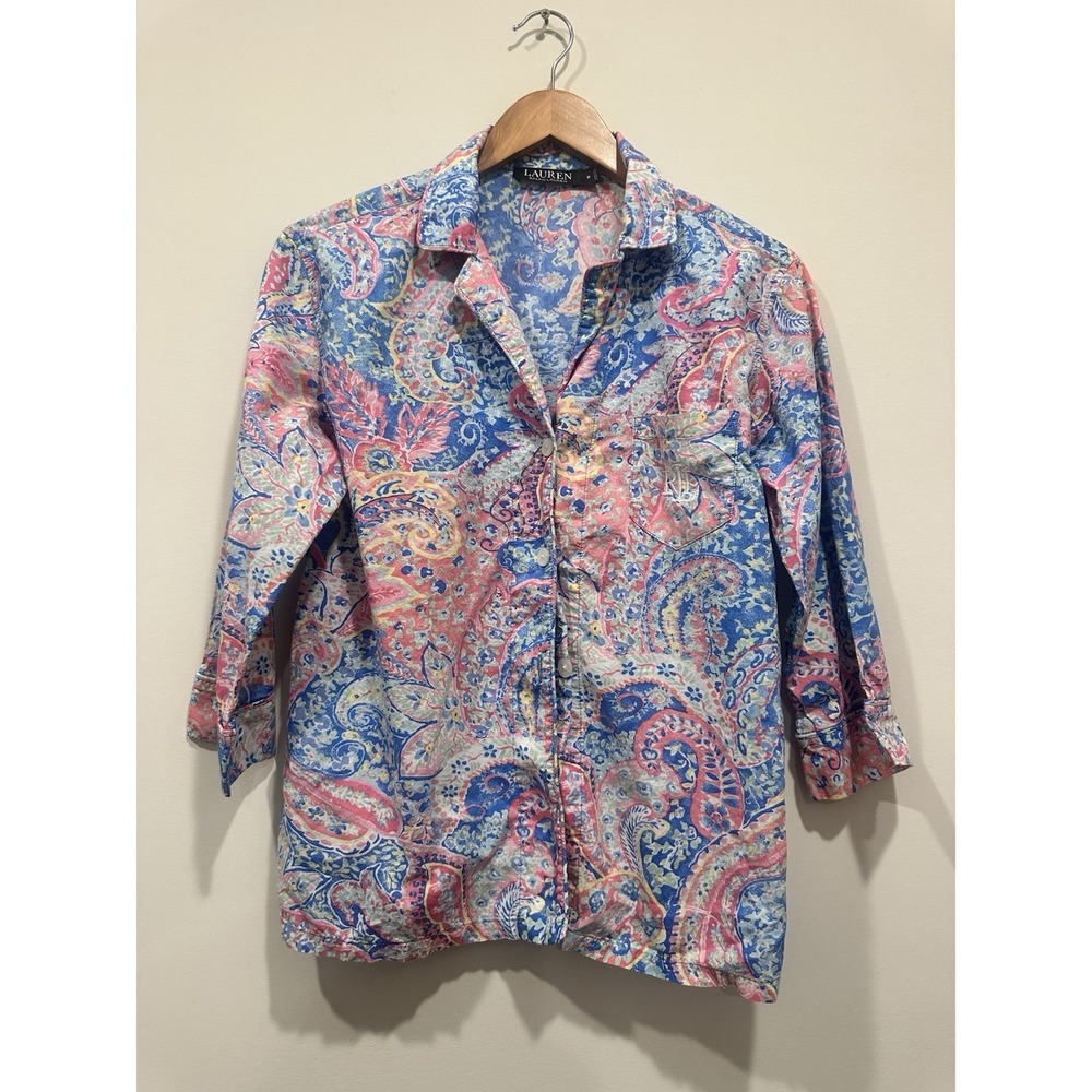 Lauren Ralph Lauren Floral Pajama Top Medium